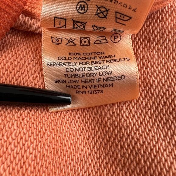 NWT Saturdays‎ NYC Grande Peace Hyper Orange Long Sleeve Drawstring Hoodie S - Picture 13 of 16